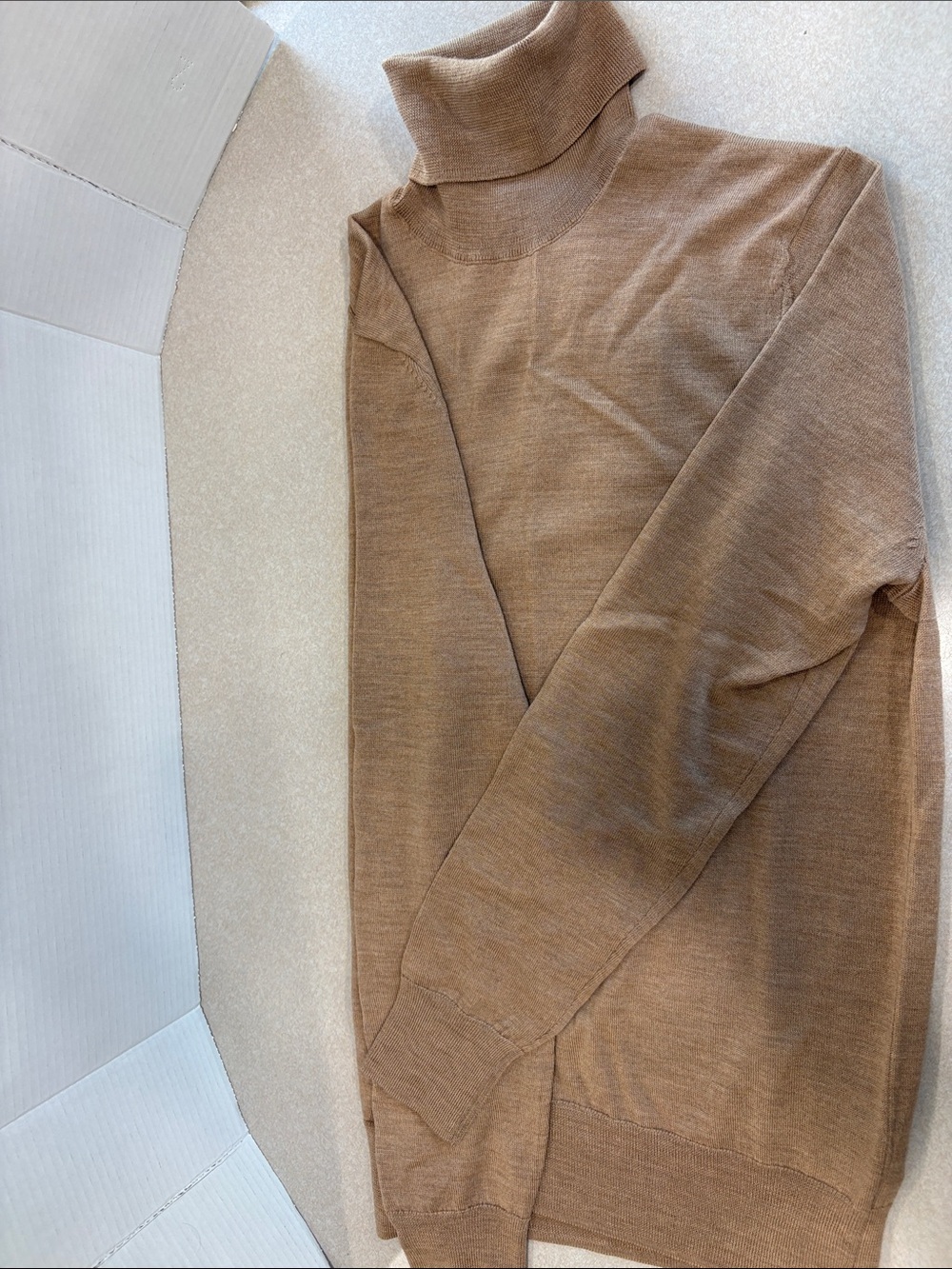 Brooks Brothers Classic Tan Turtleneck Sweater
